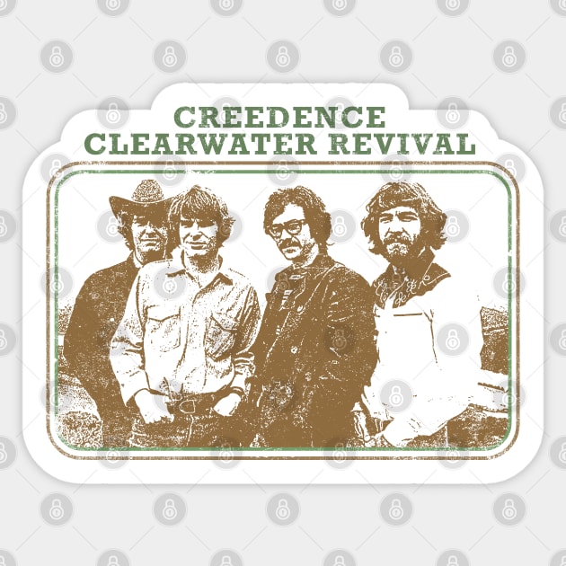 CCR Vintage Distressed Fanart Design Sticker by snowblood